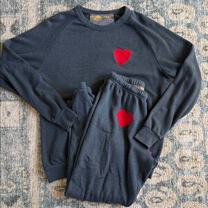 Aviator nation heart sweat set